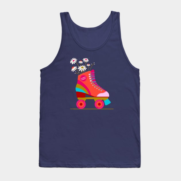 Retro Roller Tank Top by Inkipinki Illustrates